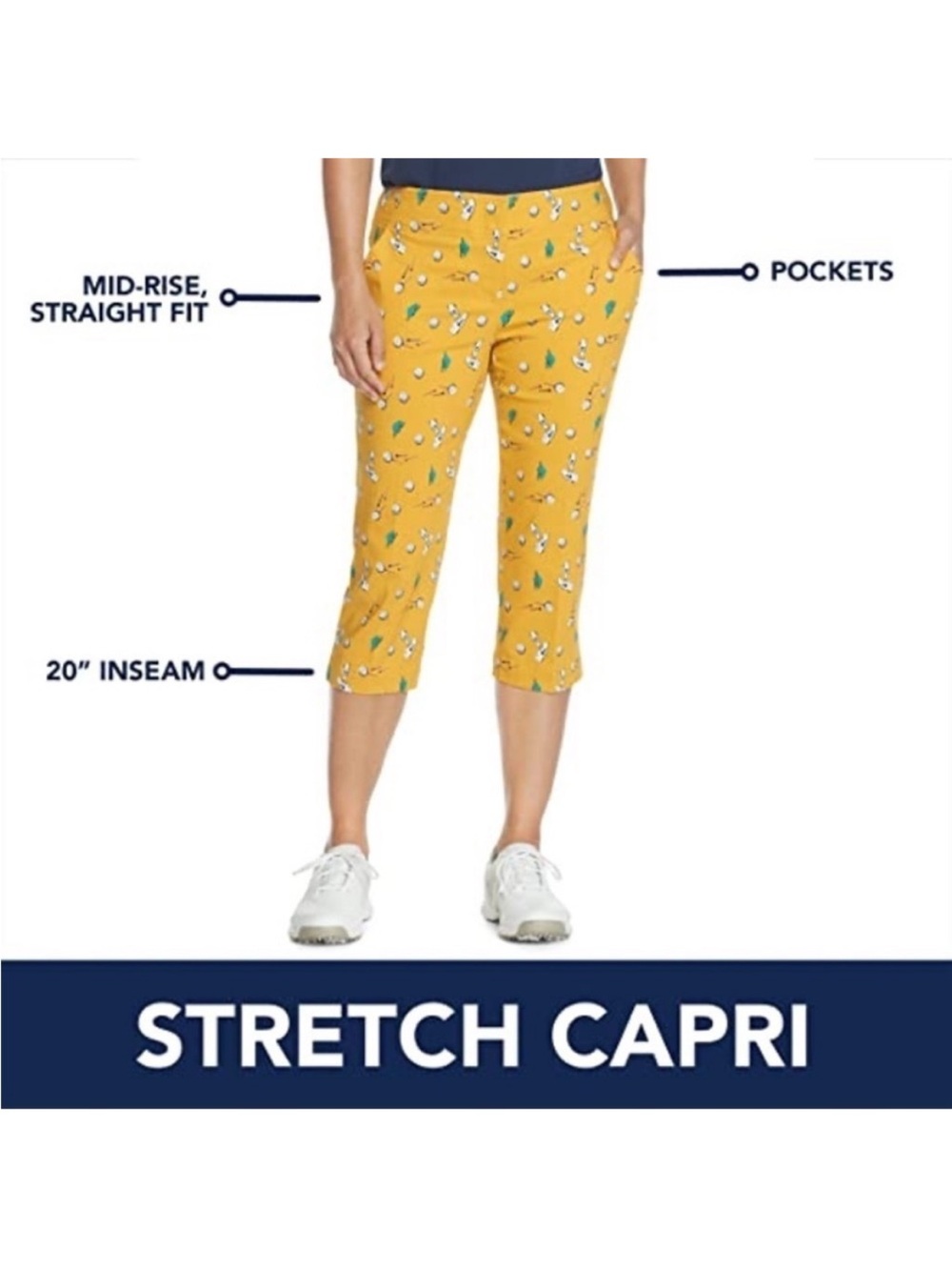 IZOD Golf Stretch Capri Pants with Pockets. 2. NWT.